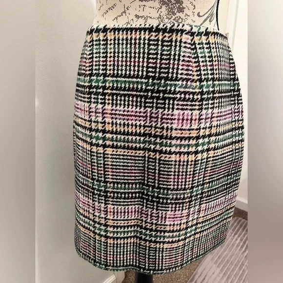 Loft plaid wool blend skirt - Picture 3 of 3